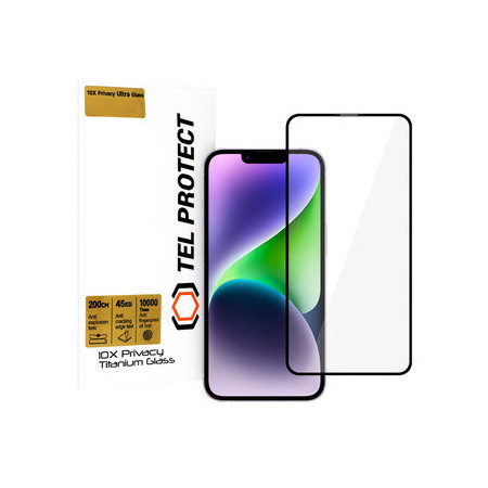 Tempered glass Tel Protect 10X Privacy Titanium for Iphone 14 (envelope)