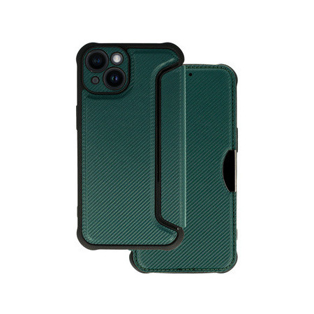 Razor Carbon Book Case for Iphone 14 dark green