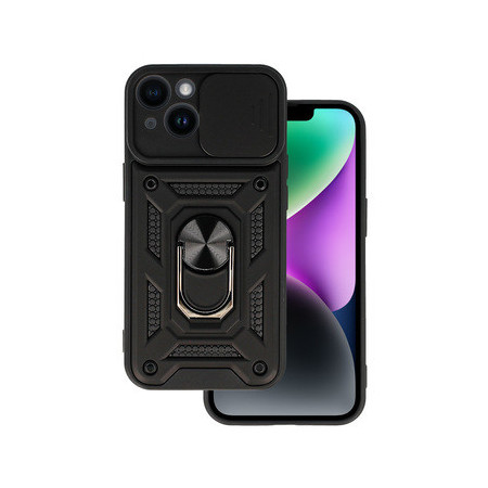 Slide Camera Armor Case for Iphone 14 Black