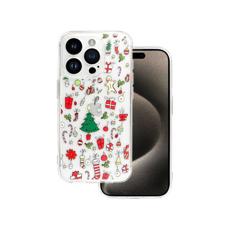 TEL PROTECT Christmas Clear Case for Iphone 14 Design 2