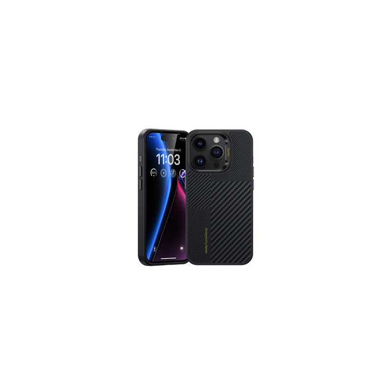Benks Montage Magnetic Armor Pro Kevlar Case Metal Frame 600D+1500D (MA62) for Iphone 15 Pro Max black