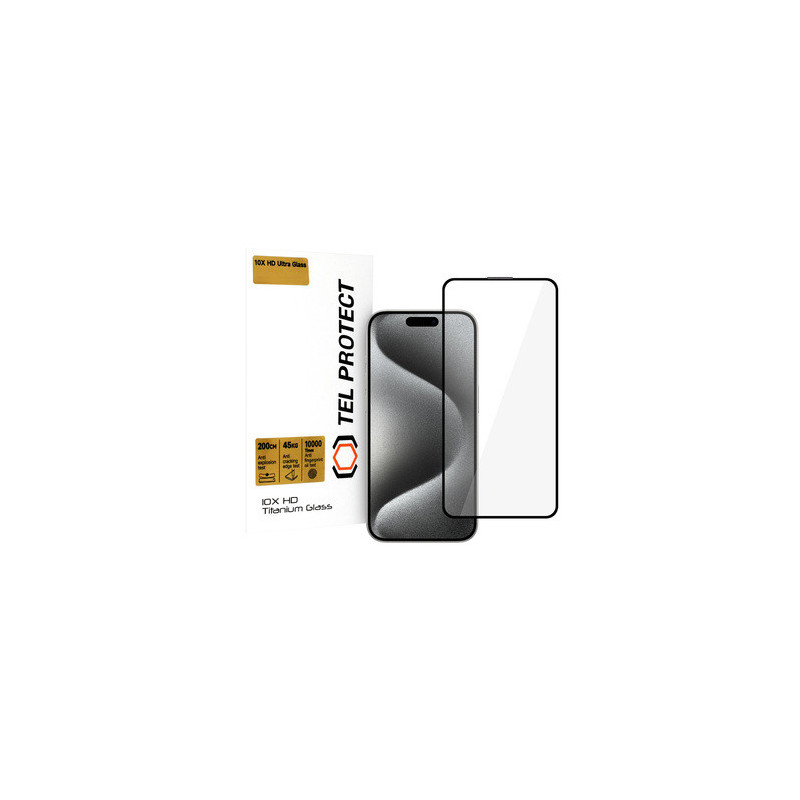 Tempered glass Tel Protect 10X HD Titanium for Iphone 15 Pro Max (envelope)