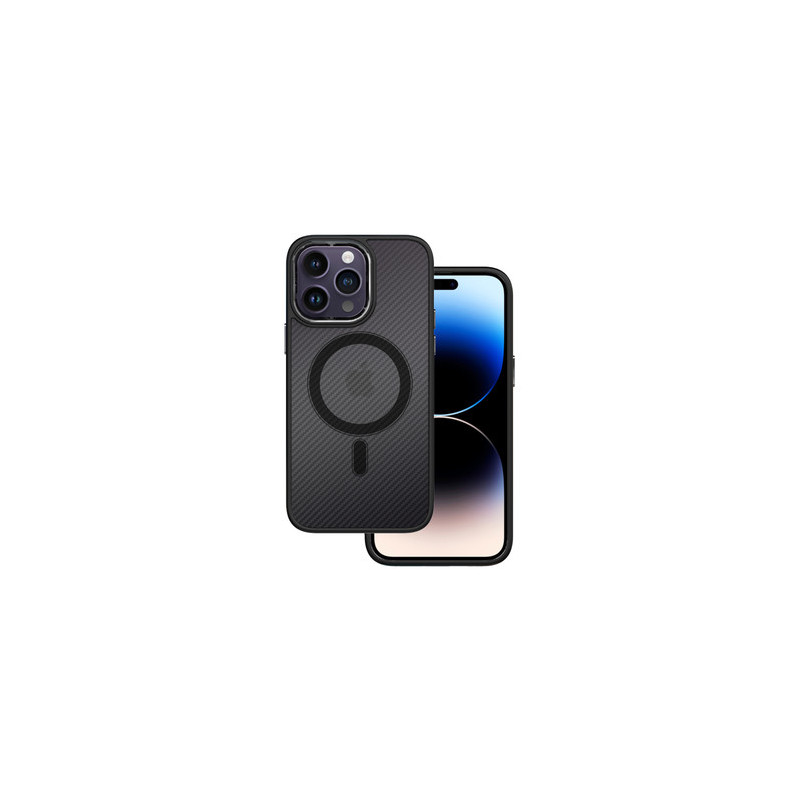 Tel Protect Magnetic Carbon Case for Iphone 15 Pro Max Black