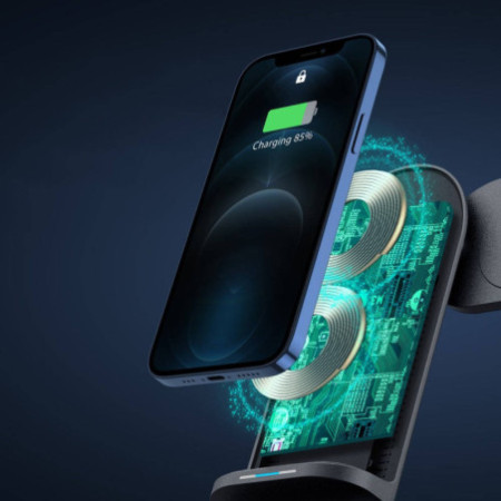 Bezdrôtová nabíjačka dux ducis c7 (iphone 15w + apple watch 2,5w + ipods 5w)