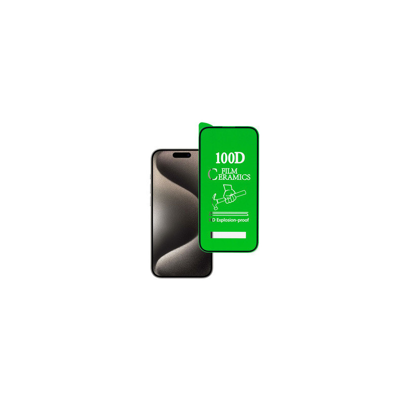 Tempered Glass HARD CERAMIC for IPHONE 15 PRO MAX BLACK