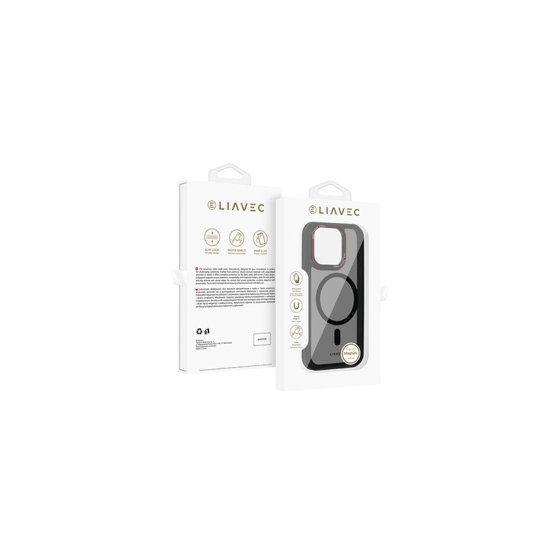 Liavec Hybrid Smoke Magsafe Case for Iphone 15 Pro Max