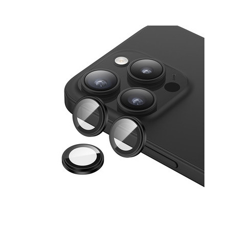Benks Tempered glass DR Sapphire Lens Protector on camera for Iphone 15 Pro/15 Pro Max (lens 3 pieces) black