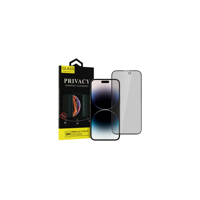 Tempered Glass Privacy Glass for IPHONE 15 PRO BLACK