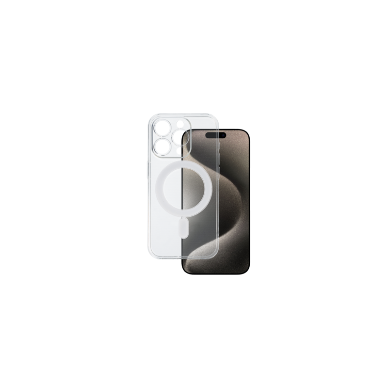 TEL PROTECT MagSilicone Case for Iphone 15 Pro Transparent