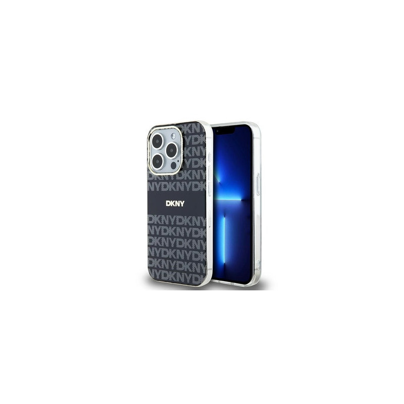 Original Case DKNY hardcase IML Mono &amp; Stripe MagSafe DKHMP15LHRHSEK for Iphone 15 Pro black