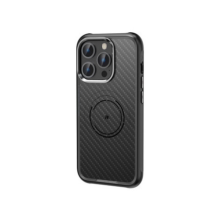 Rock Kevlar Series Aramid Fiber Magnetic Case for Iphone 15 Pro black