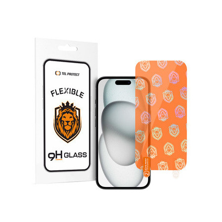 Tel Protect Best Flexible Hybrid Tempered Glass for IPHONE 15/15 PRO