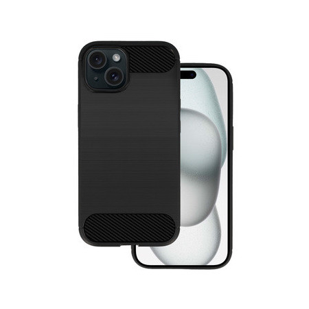 Back Case CARBON for IPHONE 15 PLUS Black
