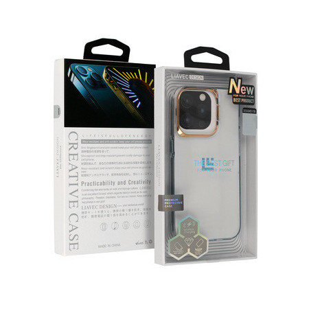 Transparent TPU Case for Iphone 15 Plus gold