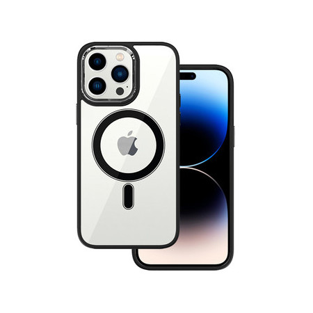 Tel Protect Magnetic Clear Case for Iphone 15 Plus Black