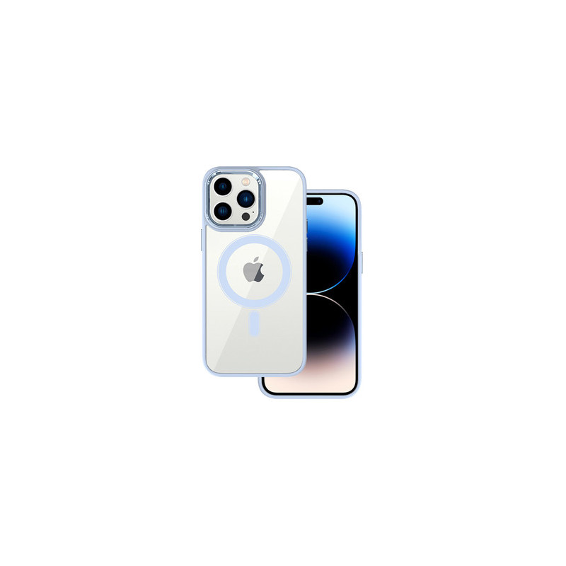 Tel Protect Magnetic Clear Case for Iphone 15 Plus Light blue