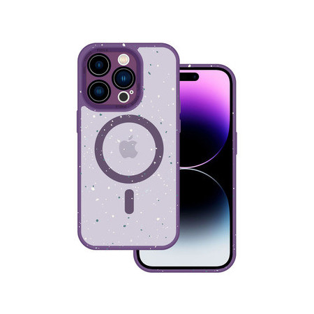 Tel Protect Magnetic Splash Frosted Case for Iphone 15 Plus Purple