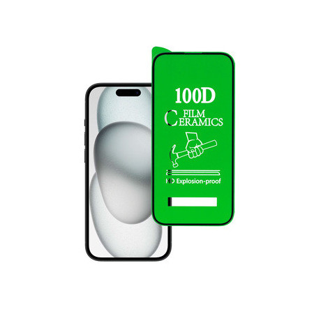 Tempered Glass HARD CERAMIC for IPHONE 15 PLUS BLACK