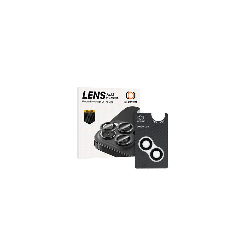 Tempered glass Tel Protect 3D Lens Aramid Series on camera for Iphone 15/15 Plus (lens 2 pieces)