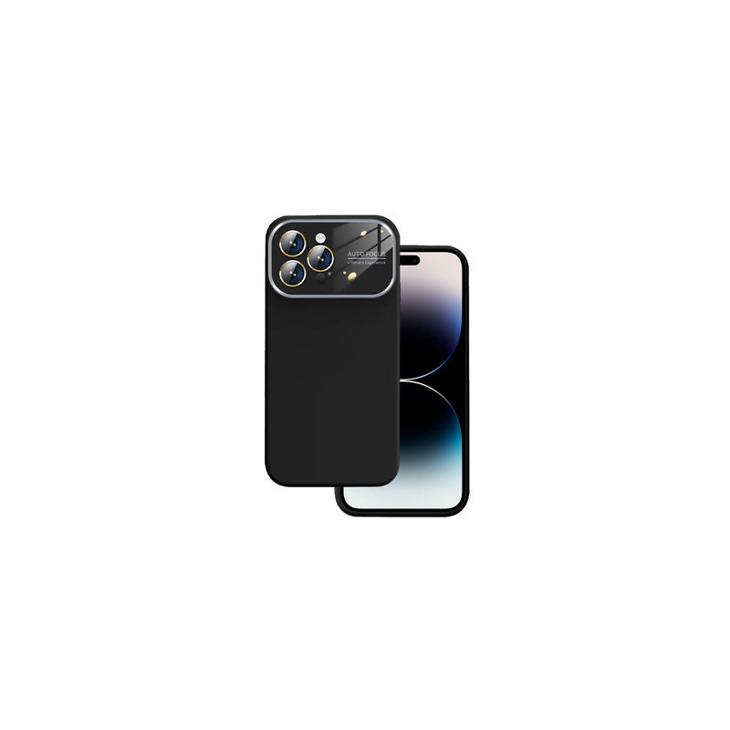 Soft Silicone Lens Case for Iphone 15 Plus black