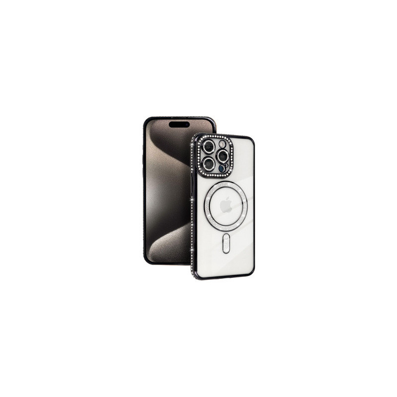 Bling Magsafe Case for Iphone 15 black