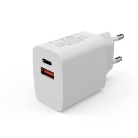 sieťová nabíjačka 3A 18W USB + USB Typ C  Nexeri PQ-18W biela