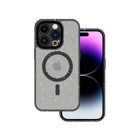 Tel Protect Magnetic Splash Frosted Case for Iphone 15 Black