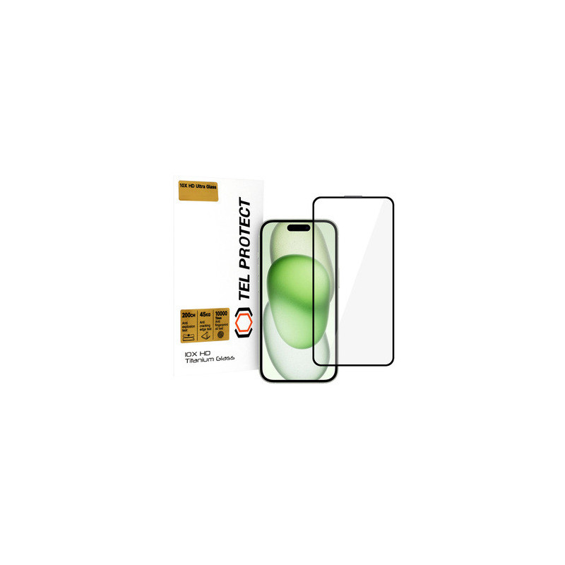 Tempered glass Tel Protect 10X HD Titanium for Iphone 15 (envelope)