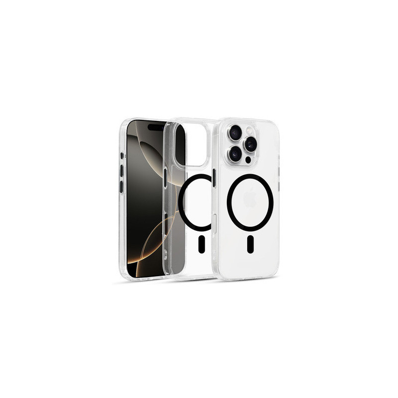 Glossy Magsafe Clear Case do Iphone 16 Pro Max black