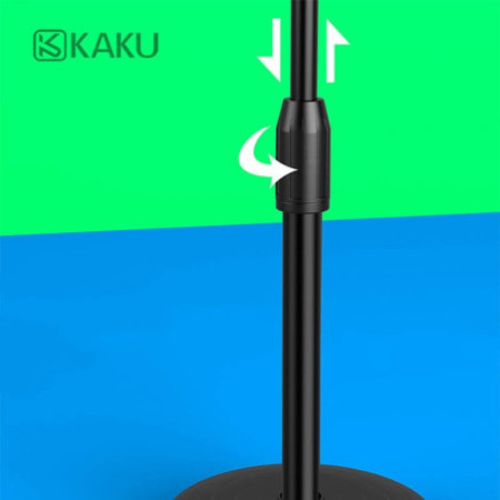 Stojan na nahrávanie videa / Vlog / Držiak pre 3 smartfóny + LED kruhové svetlo KAKU (KSC-469) čierny