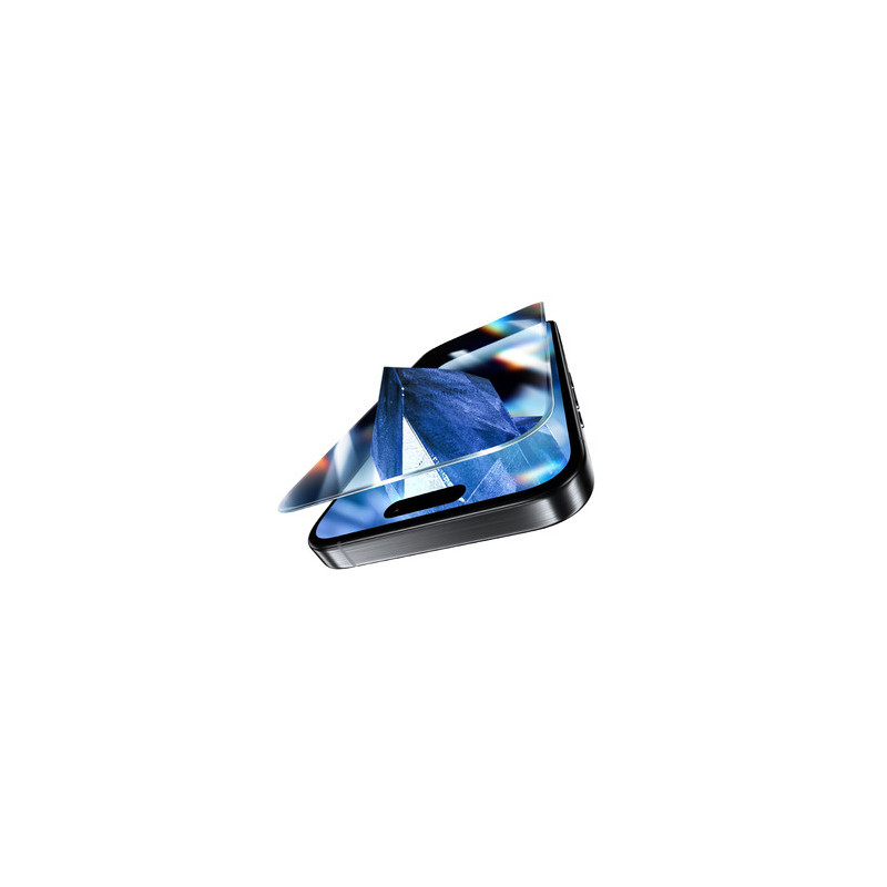 Benks Tempered glass Glass Warrior Sapphire Coating (LL65) for Iphone 16 Pro black (Thin Edge)
