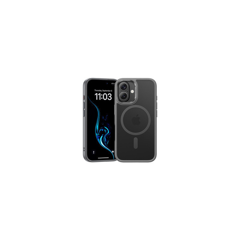 Benks Magnetic Mist Case Metal Frame for Iphone 16 grey