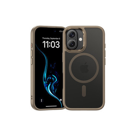 Benks Magnetic Mist Case Metal Frame for Iphone 16 titanium