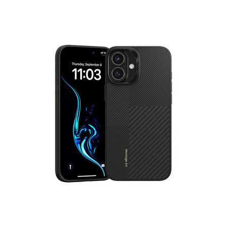 Benks Montage Magnetic Armor Pro Kevlar Case Metal Frame 600D+1500D for Iphone 16 black