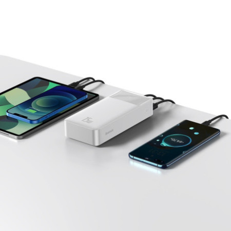Baseus Power Banka 30000mAh - 2xUSB + Rýchle nabíjanie Type C - PD 3.0 QC 3.0 15W (PPDML-K02) biela