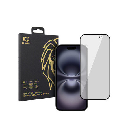 Tempered glass Tel Protect 10X Privacy DLC Diamond Coating for Iphone 16