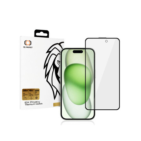 Tempered glass Tel Protect 10X Privacy Titanium for Iphone 16