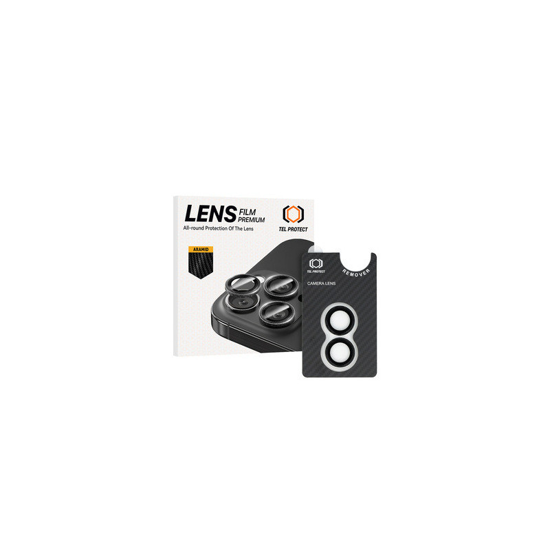 Tempered glass Tel Protect 3D Lens Aramid Series on camera for Iphone 16/16 Plus (lens 2 pieces)