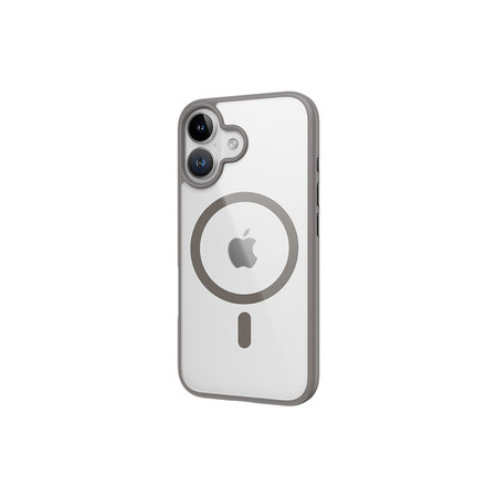 Rock Guard Series Magnetic Case for Iphone 16 transparent-grey
