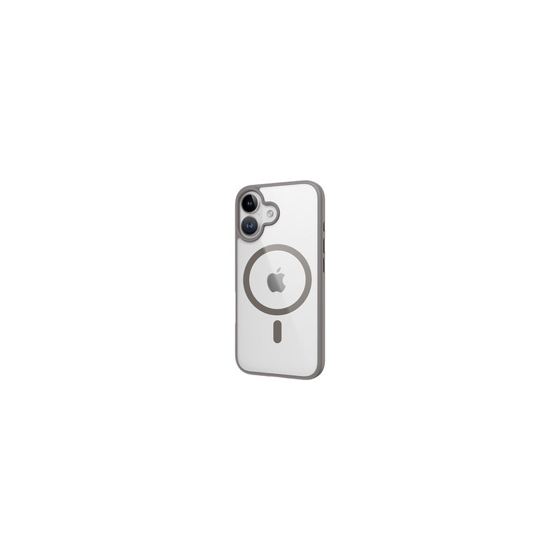 Rock Guard Series Magnetic Case for Iphone 16 transparent-grey