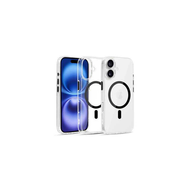 Glossy Magsafe Clear Case do Iphone 16 black