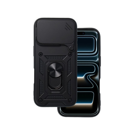 Slide Camera Armor Case for Iphone 17 Pro Max Black