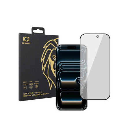 Tempered glass Tel Protect 10X Privacy DLC Diamond Coating for Iphone 17 Pro
