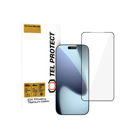 Tempered glass Tel Protect 10X Privacy Titanium for Iphone 17 Pro (envelope)