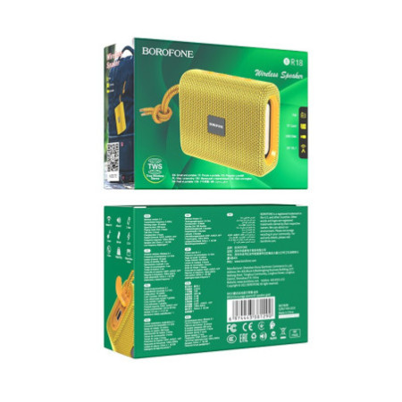 Borofone Prenosny Bluetooth Reproduktor BR18 zlatá farba