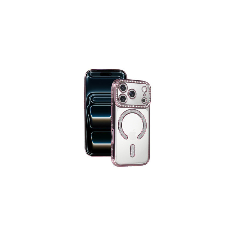 Bling Magsafe Case for Iphone 17 Pro pink
