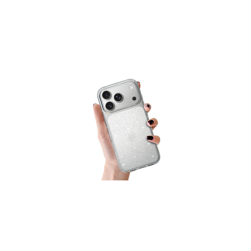 Crystal Glitter Case for Iphone 17 Pro Silver