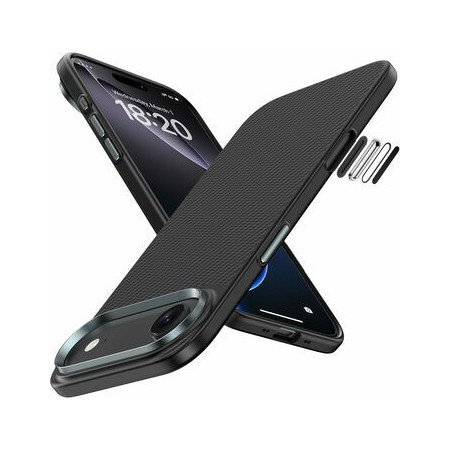 Benks Magnetic Armor Pro Kevlar Case Metal Frame 600D (A068) for Iphone 17 Air black (Camera Control Button)