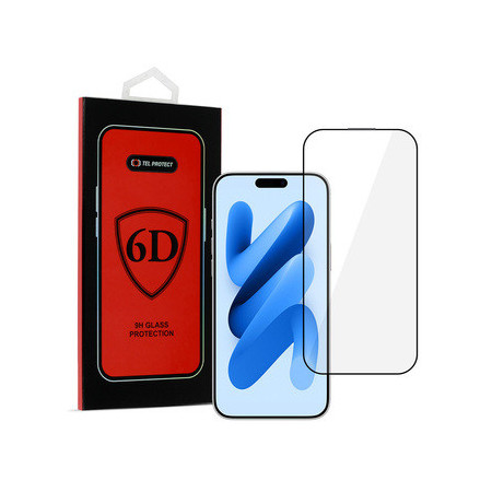Tel Protect Full Glue 6D Tempered Glass for IPHONE 17 AIR BLACK