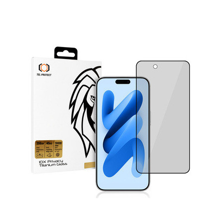 Tempered glass Tel Protect 10X Privacy Titanium for Iphone 17 Air